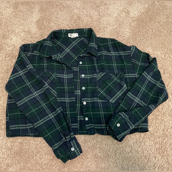 RSQ Tops - RSQ Collective Cropped Plaid Flannel